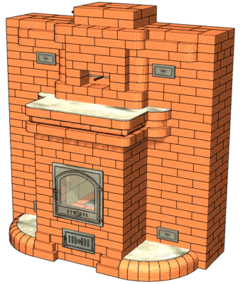 №368 Т-образная каминопечь — 4200