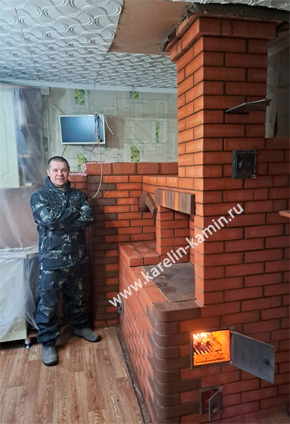 Фотография кухонного очага с нишей- karelin-kamin.ru