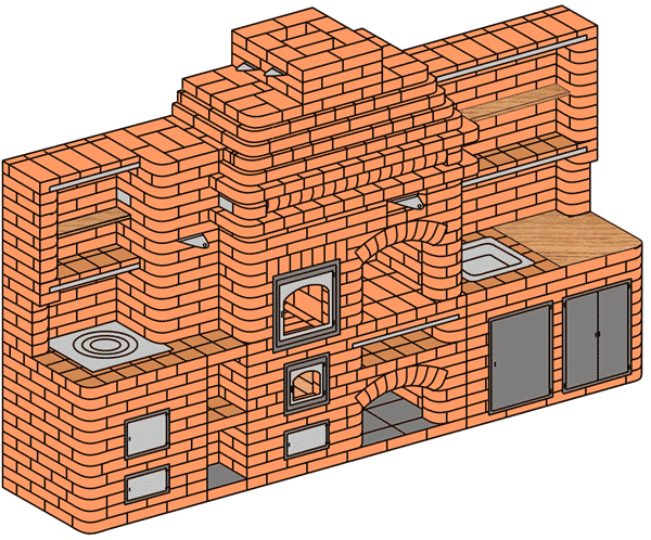 Проект печи из кирпича для пиццы