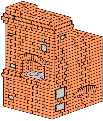 Русская печь с подтопком порядовка чертежи