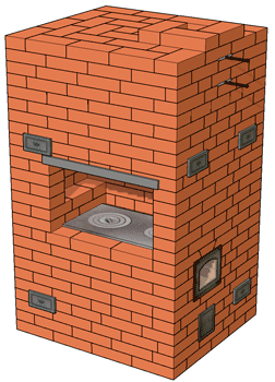 Варочно отопительные печи проекты. Печь бацулина порядовка. Отопительно-варочная печь из кирпича шведка. Печь отопительно варочная малютка порядовка. Печь отопительно варочная малютка.